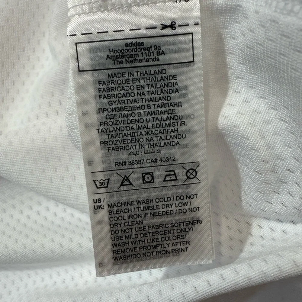 Adidas Basketball Tank Mens 2XL White Mesh Jersey Sleeveless Training NWT